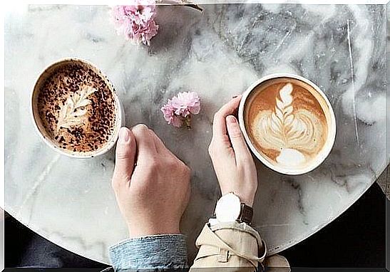 Couple having a coffee