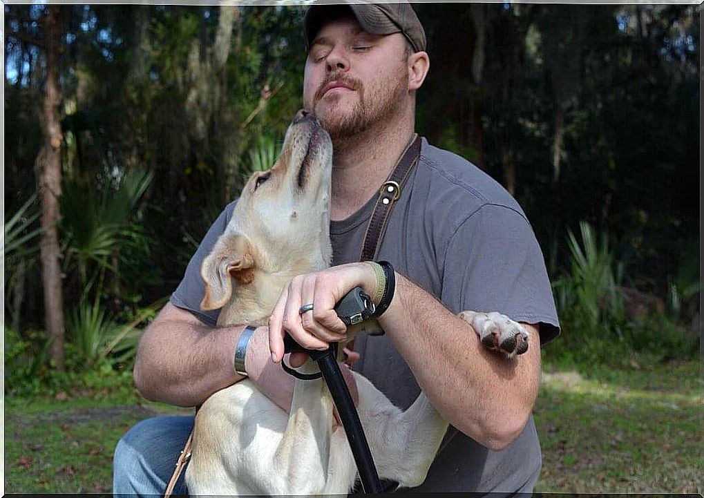 Man with dog