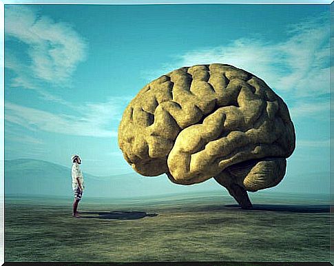 Man in front of a brain symbolizing Jung's word association test 