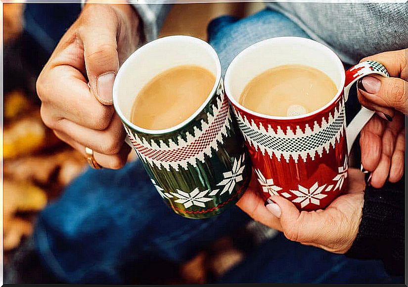 Couple with coffees