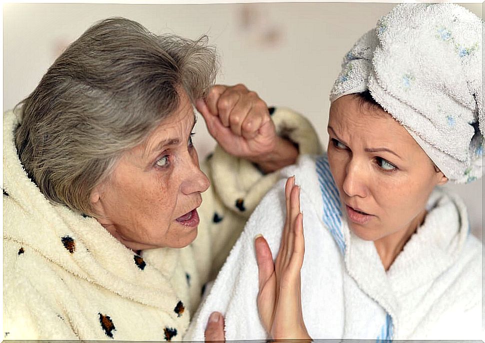 Mother and daughter discussion