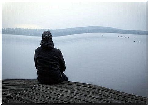 Lonely man feeling tired