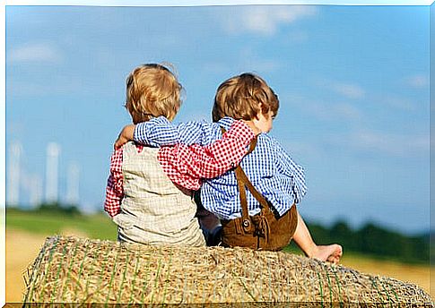 Children hugging